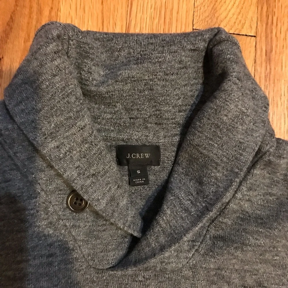 J. Crew Men's Gray Shawl Collar Sweater Small